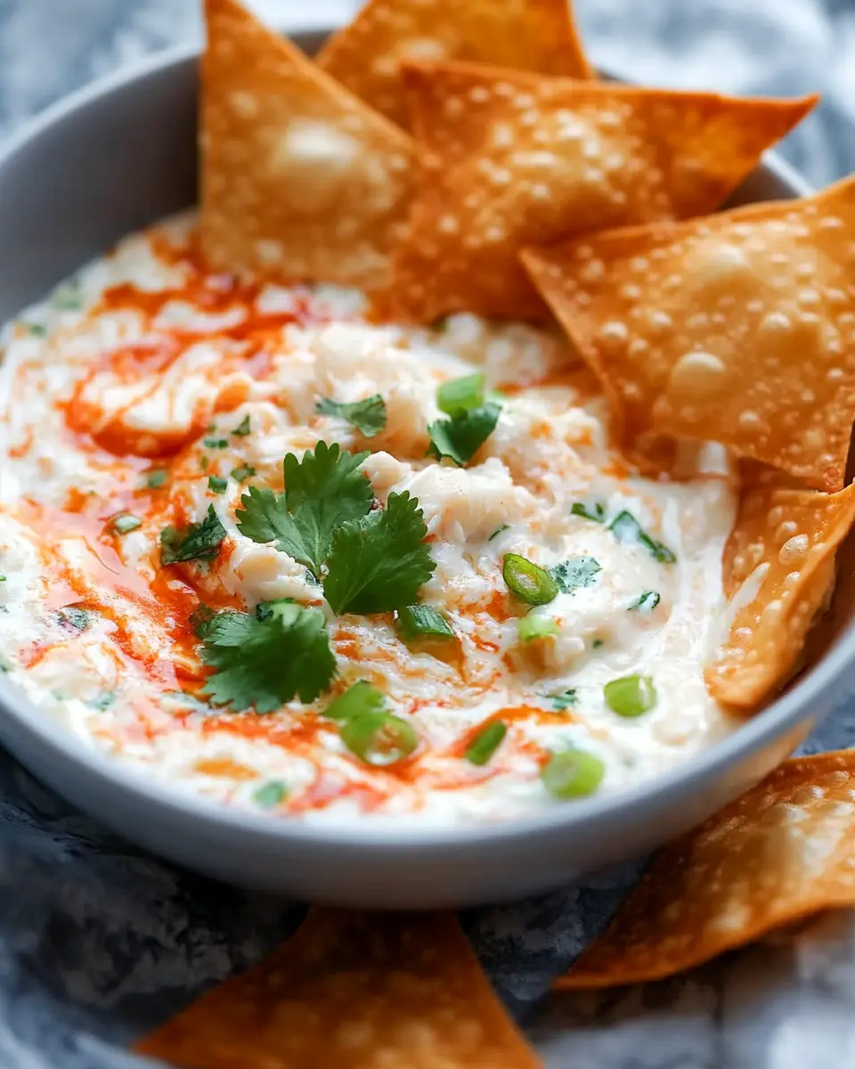 Krabben-Rangoon-Dip mit Wonton-Chips: Irresistibly Cheesy Delight 8