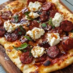 Chorizo, Honey & Goat Cheese Flatbread First Image First Image