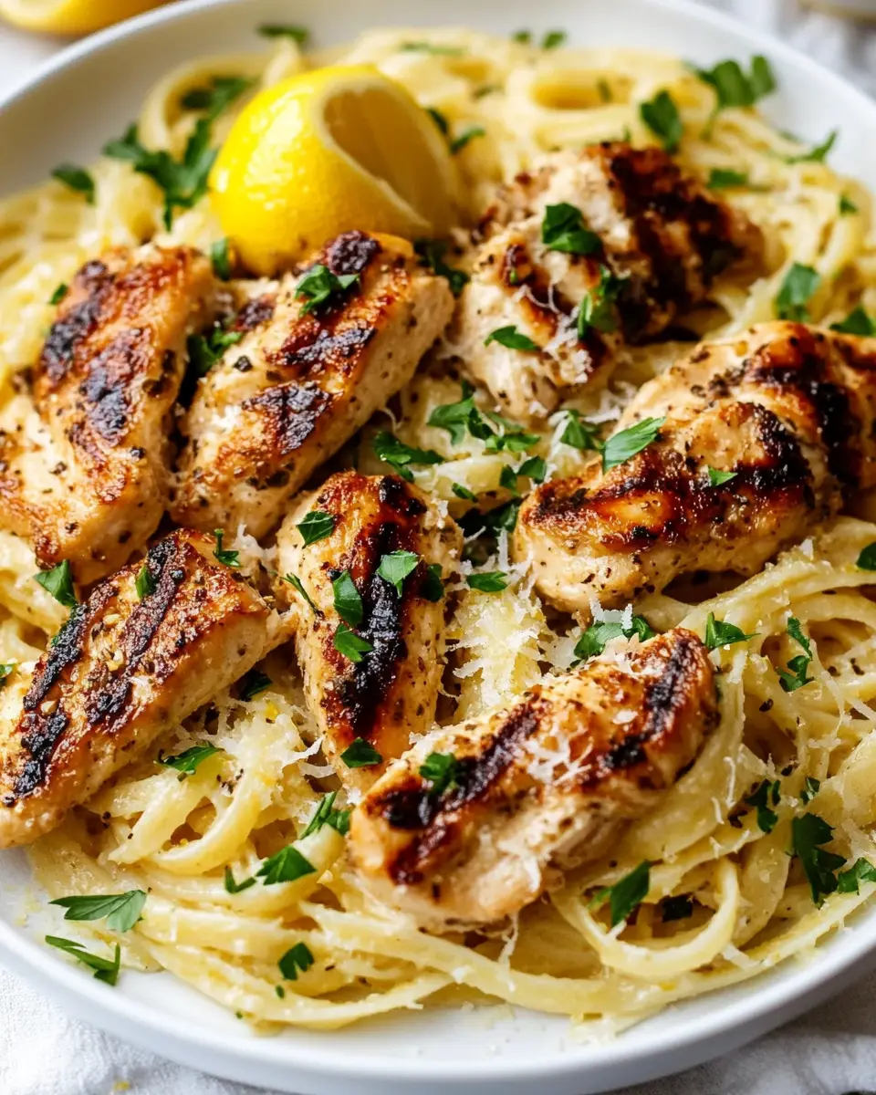 Keto Lemon Chicken Pasta