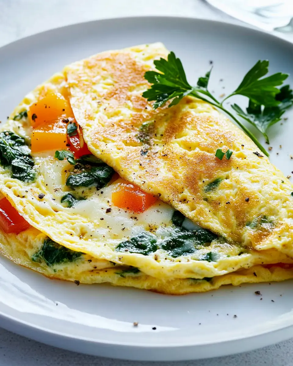 Herzhaftes Omelett mit Gemüse und Käse: Einfache Gaumenfreude