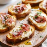 Spanish Ham and Cheese Crostini First Image First Image