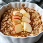 Creamy Apple Baked Oatmeal (With Healthy Caramel Sauce) First Image First Image
