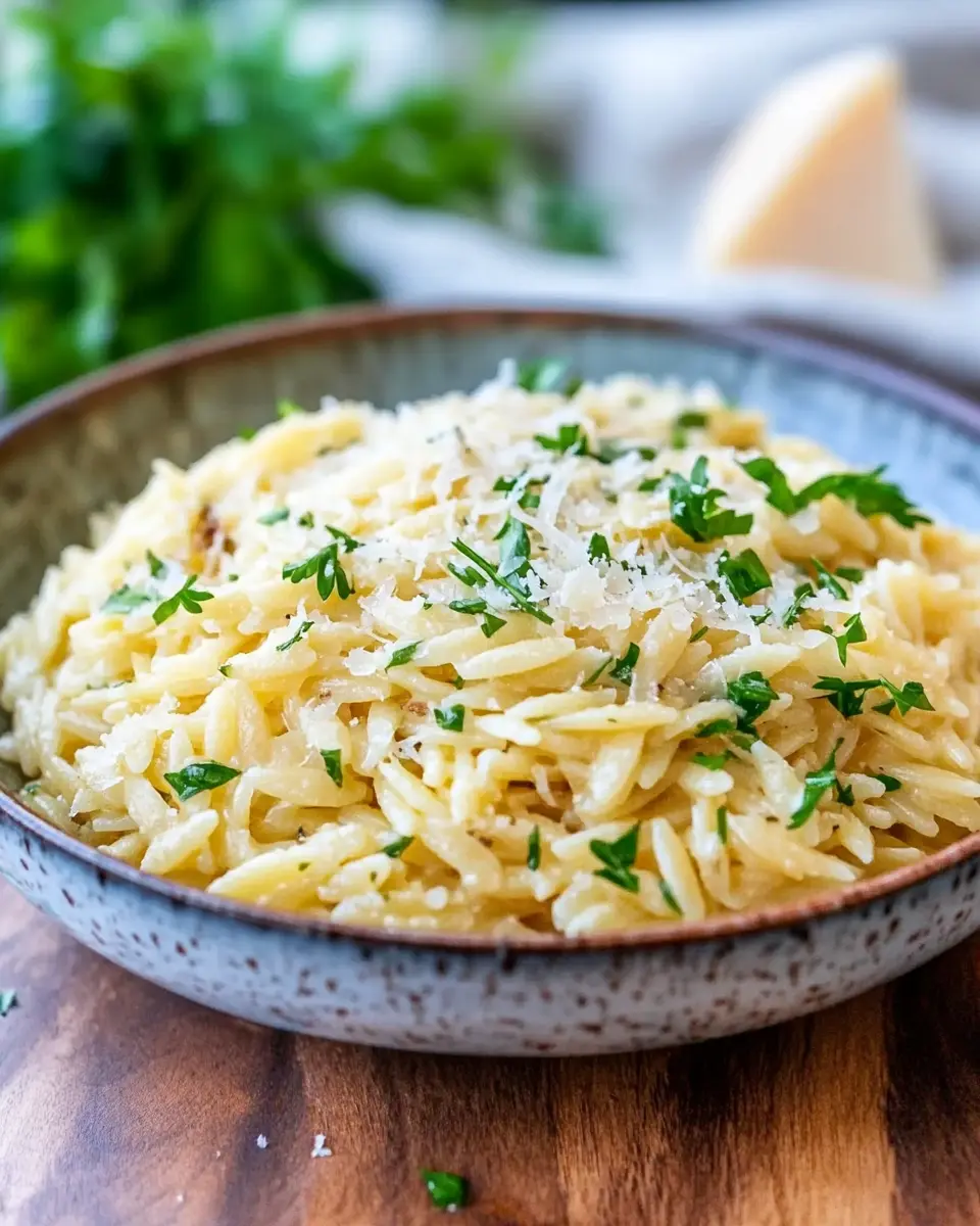 Cremiger Knoblauch-Parmesan-Orzo: The Best Comfort Dish Ever