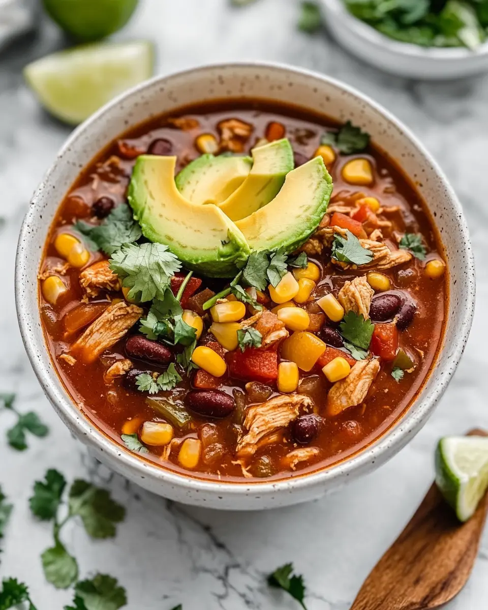 One-Pot Chicken and Beef Taco Soup