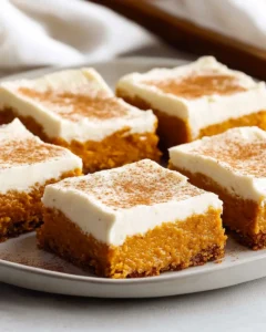 Pumpkin Bars with Cream Cheese Frosting First Image First Image