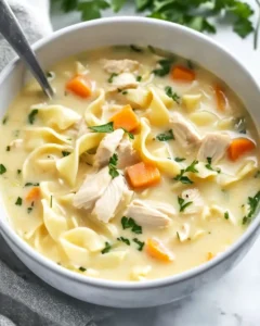 Creamy Chicken Noodle Soup First Image First Image
