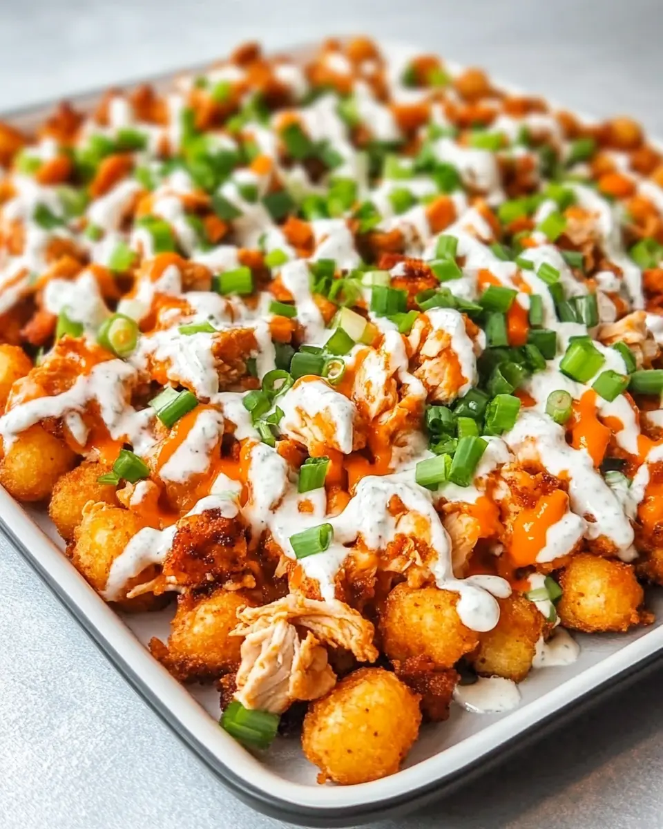 Buffalo Chicken Totchos: Irresistibly Cheesy Game Day Delight