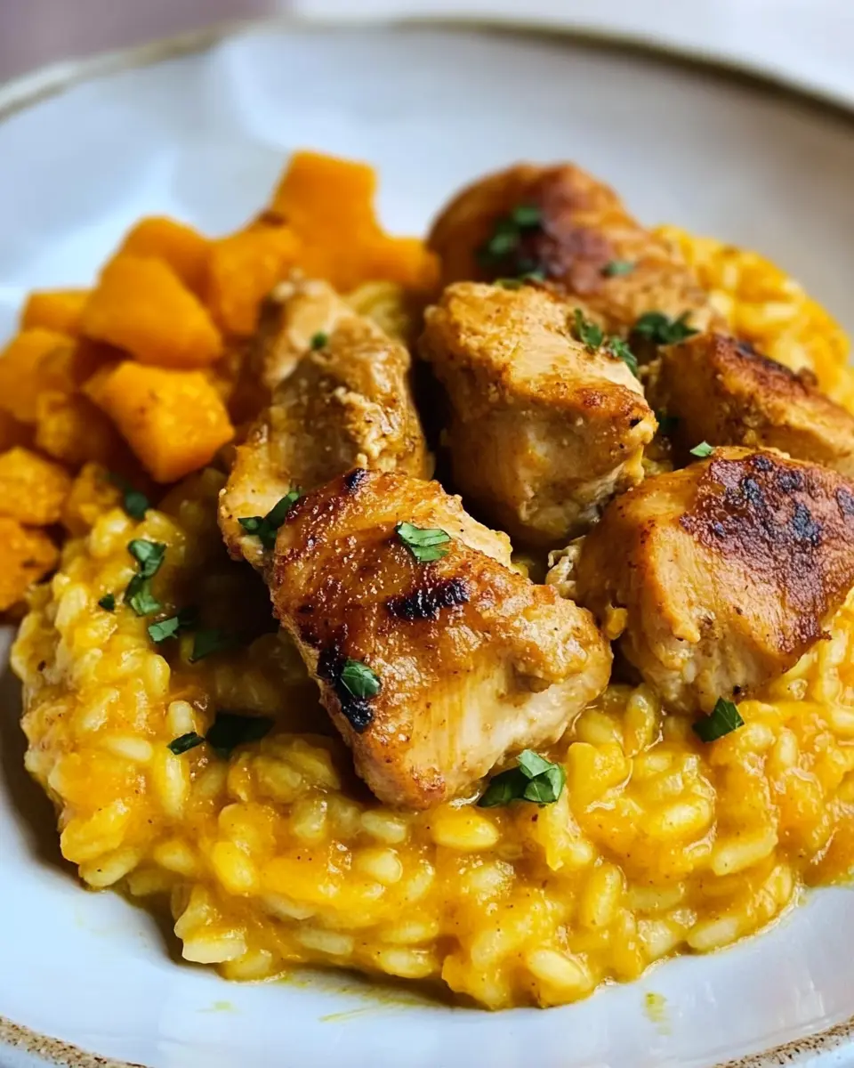 Butternusskürbis Hühnchen Risotto: Creamy Comfort Done Right