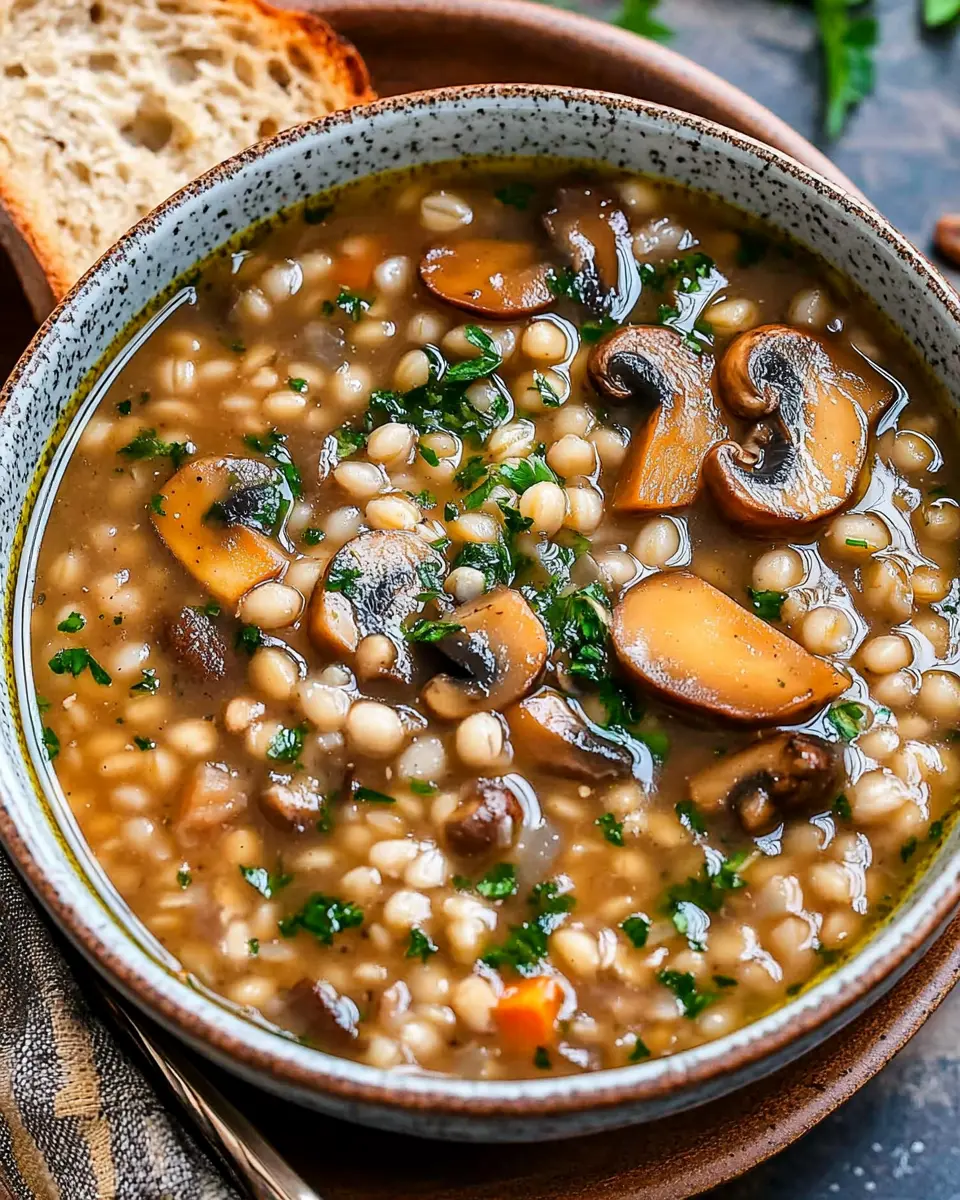 ketodiat 7 Mushroom Barley Soup