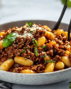 Easy Gnocchi Bolognese First Image First Image