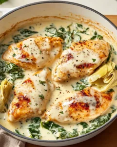 Creamy Spinach and Artichoke Chicken First Image First Image