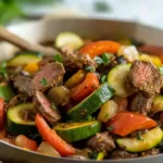 Garden Vegetable Beef Skillet Recipe First Image First Image