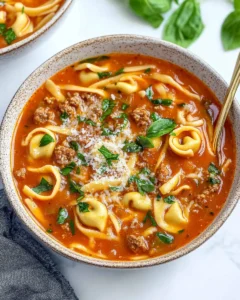 Creamy Sausage and Tortellini Tomato Soup First Image First Image