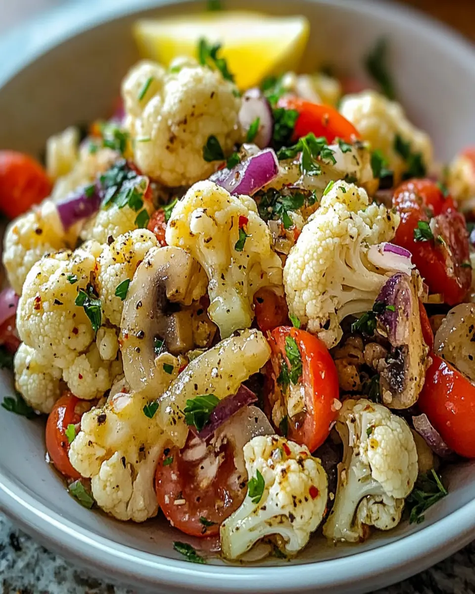 Ensalada de Coliflor Marinada